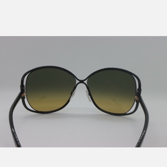 NEW TOM FORD TF 155 01P EMMELINE BLACK GOLD GRADIENT AUTHENTIC SUNGLASSES main image 5